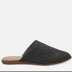 TOMS Black Suede Flat Mules